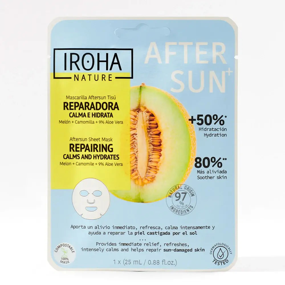 Iroha Nature Natural Extracts Aftersun Repairing Face Mask, 20 Ml