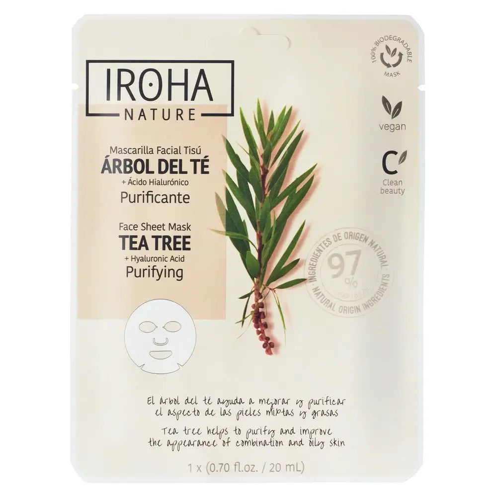Iroha Nature Natural Extracts Purifying Tea Tree Face Mask, 20 Ml