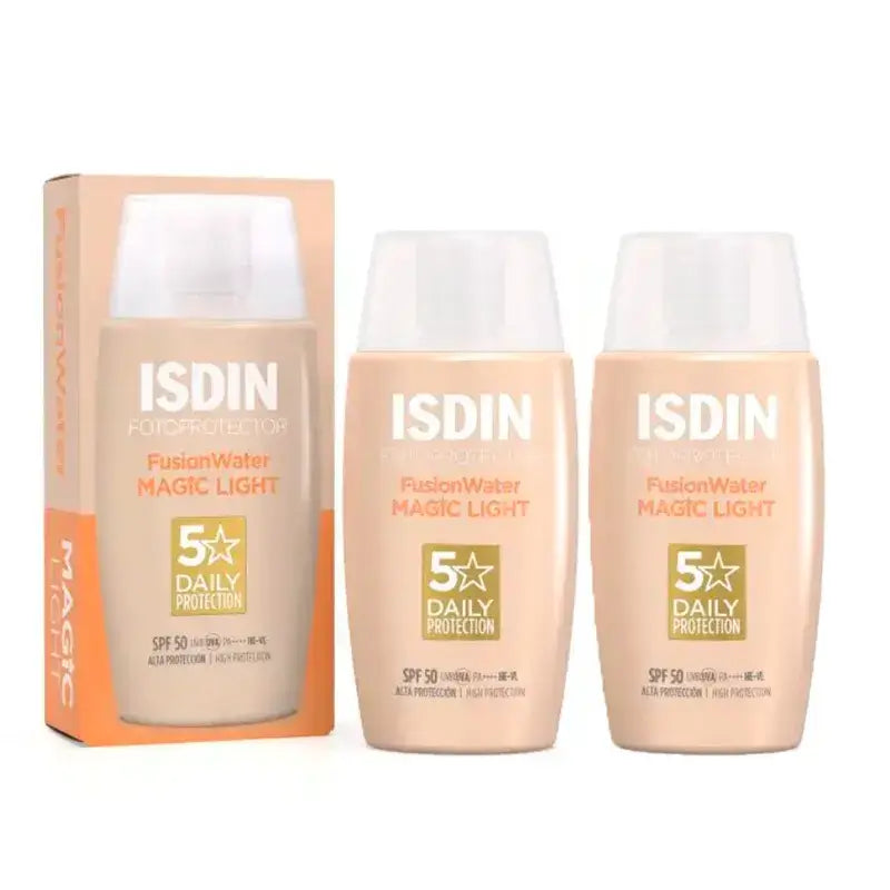 Isdin Fotoprotector Fusion Water Colour Light SPF 50 Pack 2 x 50 Ml