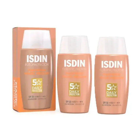 Isdin Fotoprotector Fusion Water Colour Medium SPF 50, Pack 2 x 50 ml