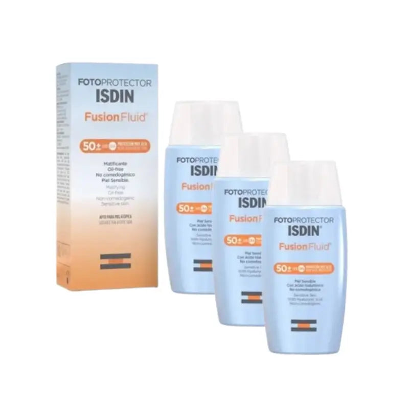 Isdin Fotoprotector Fotoprotector Fusion Fluid Spf 50+ Sensitive Skin, 3X50 Ml