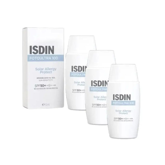 Isdin Fotoultra 100 Solar Allergy Allergy Fusion Fluid Spf50+, 3X50 Ml
