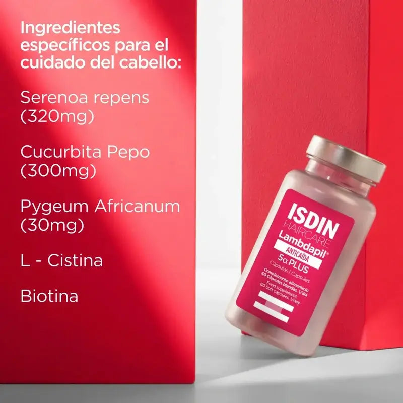 Isdin Lambdapil 5 Alfa Plus Capsules, Pack 3 x 60 Units