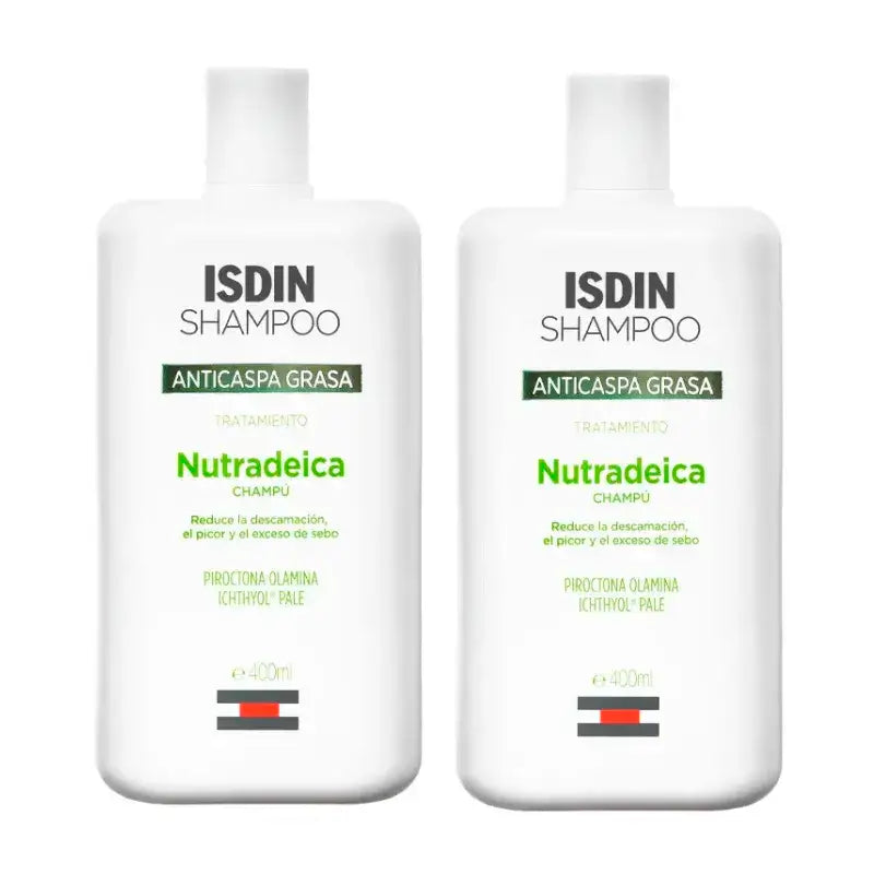 Isdin Nutradeica Anti-Dandruff Oily, Pack 2 x 400 ml