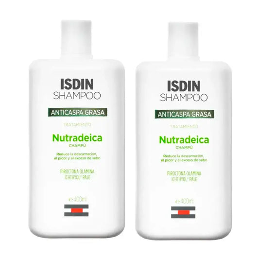 Isdin Nutradeica Anti-Dandruff Oily, Pack 2 x 400 ml