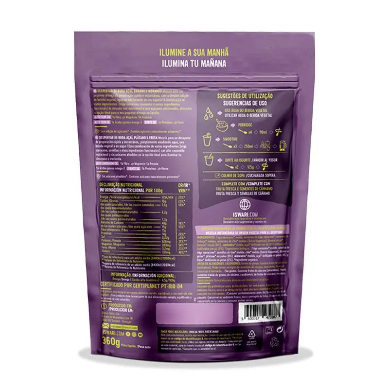 Iswari Buddha Awakening Acai-Plantain 360Gr. Bio