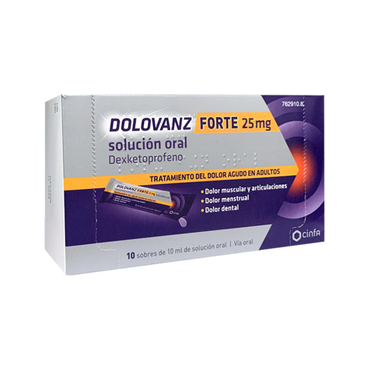 Dolovanz Forte 25 Mg 10 Oral Solution, 10 sachets