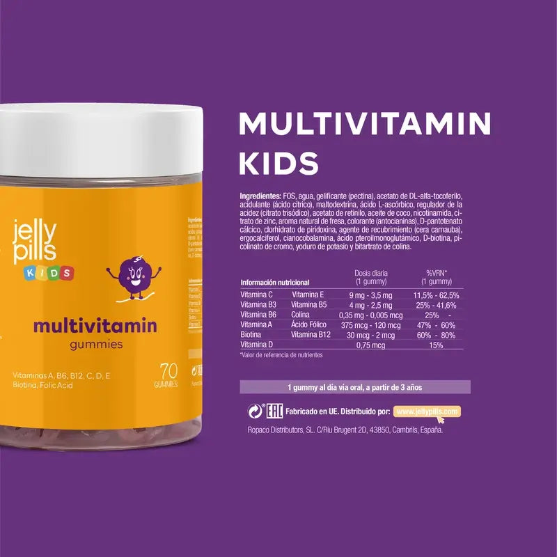 Jelly Pills Multivitamin Kids , 70 gummies