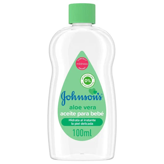 Johnson's Baby Aloe Vera Oil, Instantly Moisturises and Nourishes, 100ml
