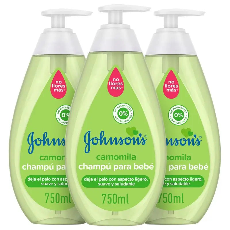 Johnson's Baby Chamomile Shampoo, Daily Use, Cleanses and Soothes, Sulfate-Free, For the Whole Family, 750ml
