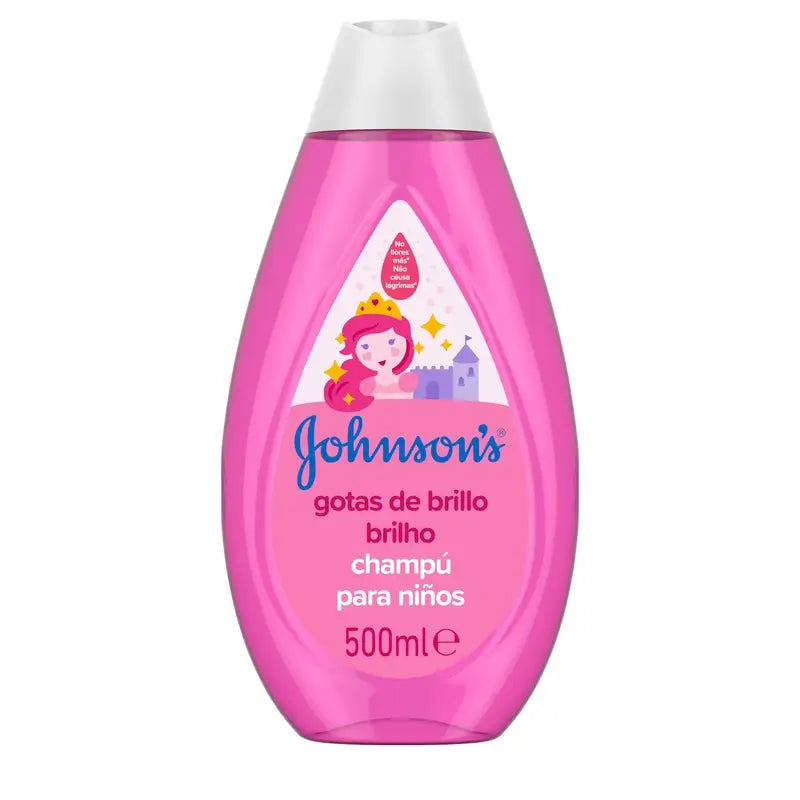 Johnson's Baby Shampoo Shine Drops for Children, with Argan Oil, Shiny, Smooth and Silky Hair, 500 ml