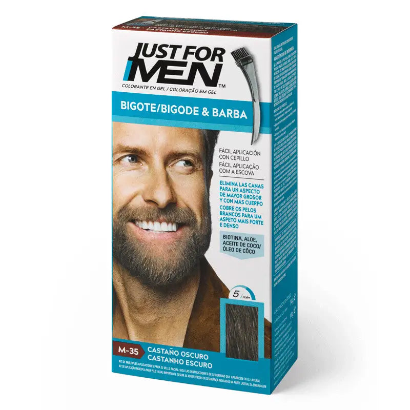 Just For Men Dark Brown Moustache and Beard