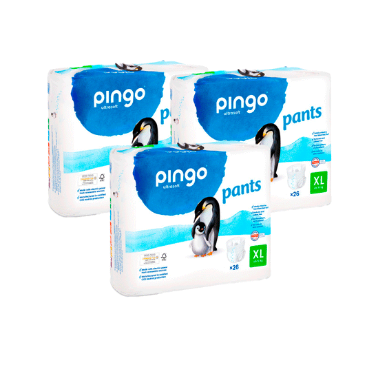 Pack 3 X Organic Pingo Pants, Size 6 (26 pieces)