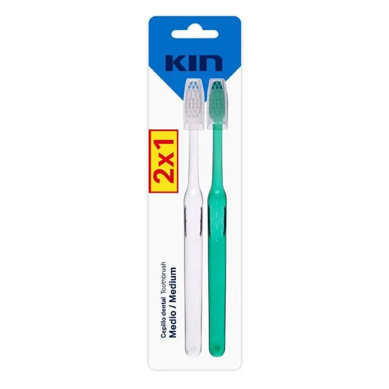 Kin medium-hard toothbrush for brushing without damaging mucous membranes