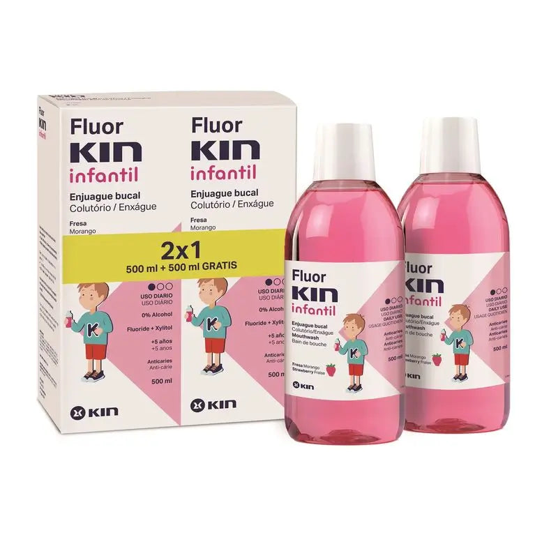 Kin Fluorkin Children's mouthwash 500 ml 2x1 for mouth care