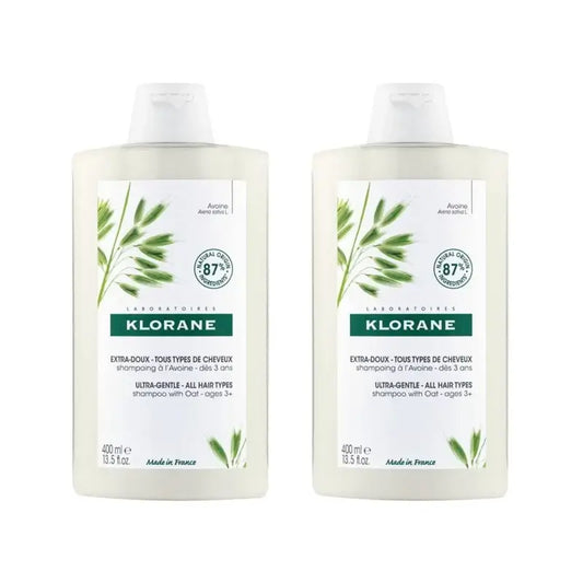 Klorane Oatmeal Shampoo, 2X400 Ml