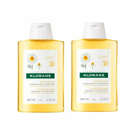 Klorane Camomile Shampoo Cleanses and Brightens, 2X200 Ml