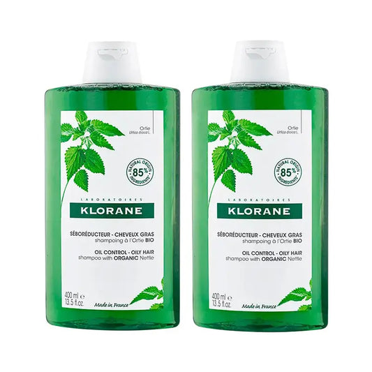 Klorane Nettle Shampoo, 2X400 Ml