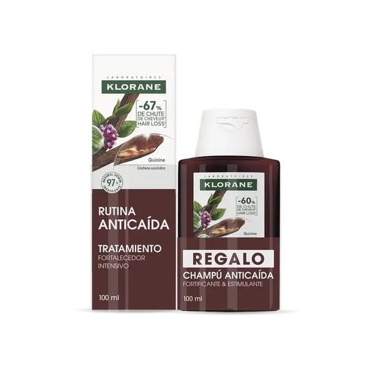 Klorane Intensive Anti-Hair Loss Treatment Pack + Quinine Shampoo 100 Ml