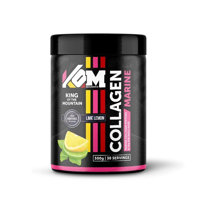 Kom Endurance Joints Sports Nutrition, 300g bottle of lemon flavoured marine collagen.
