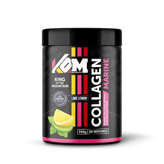 Kom Endurance Joints Sports Nutrition, 300g bottle of lemon flavoured marine collagen.