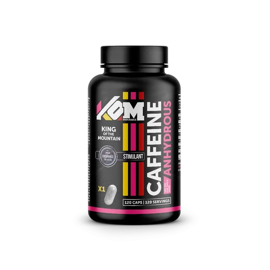 Kom Endurance Stimulation Sports Nutrition, bottle of 120 capsules of caffeine
