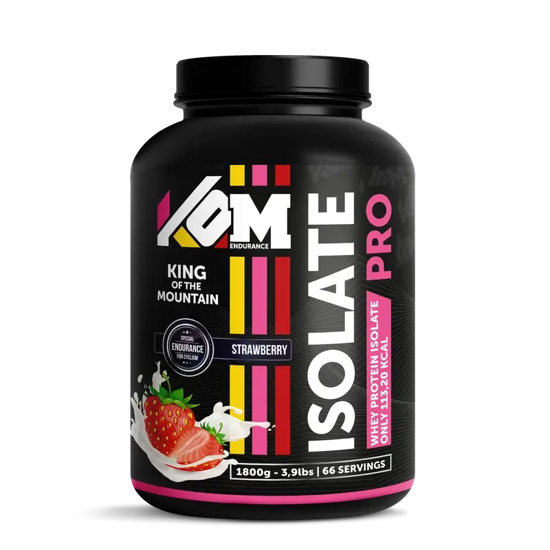 Kom Endurance Protein Sports Nutrition, 1,8kg strawberry flavour isolate protein canister