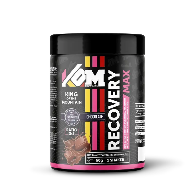 Kom Endurance Recuperator Sports Nutrition, 720g chocolate flavour recovery tin