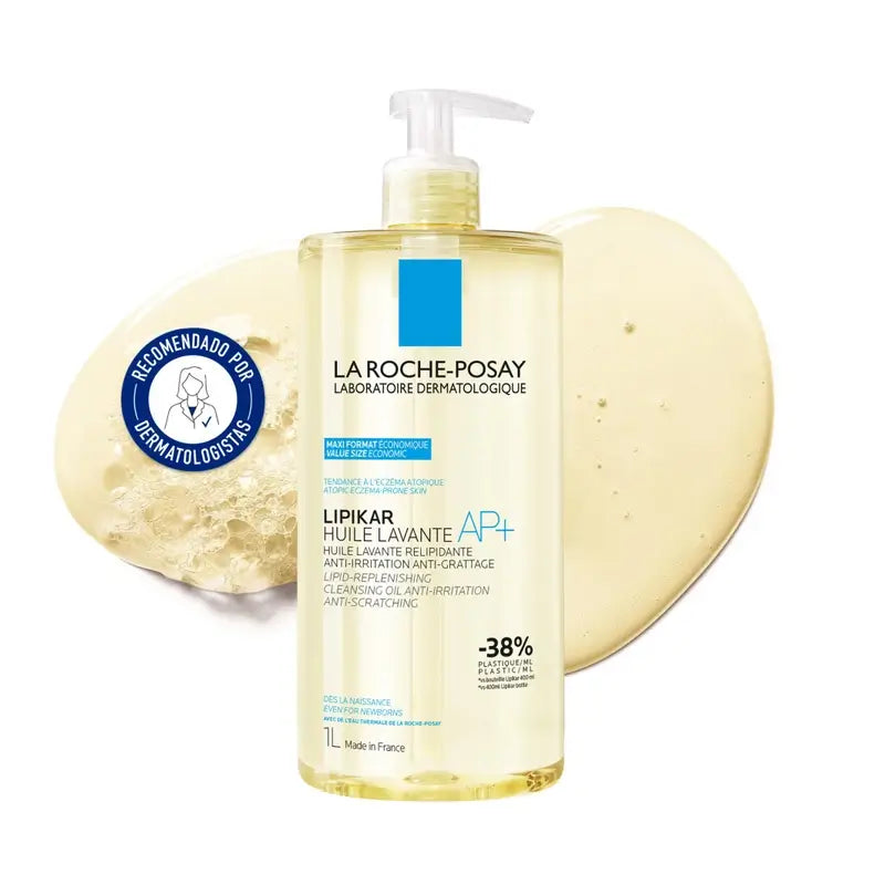 La Roche Posay Lipikar Oil Washing Ap+ Body Cleanser Anti Irritation For Atopic Skin , 1000 ml