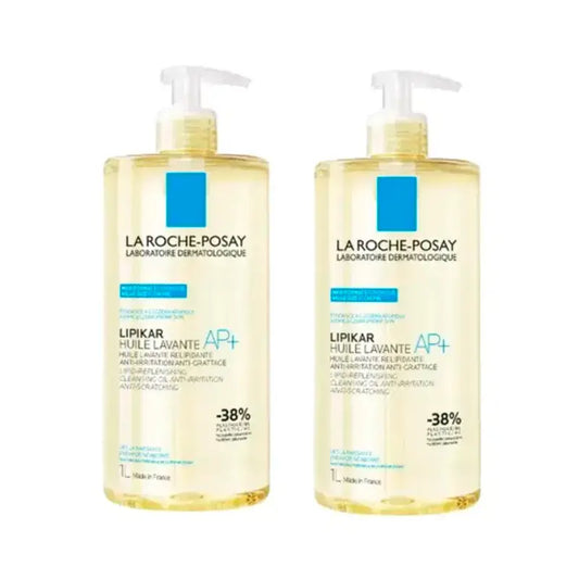 La Roche Posay Lipikar Oil Washing Ap+ Body Cleanser Anti Irritation For Atopic Skin , Pack 2 x 1000 ml