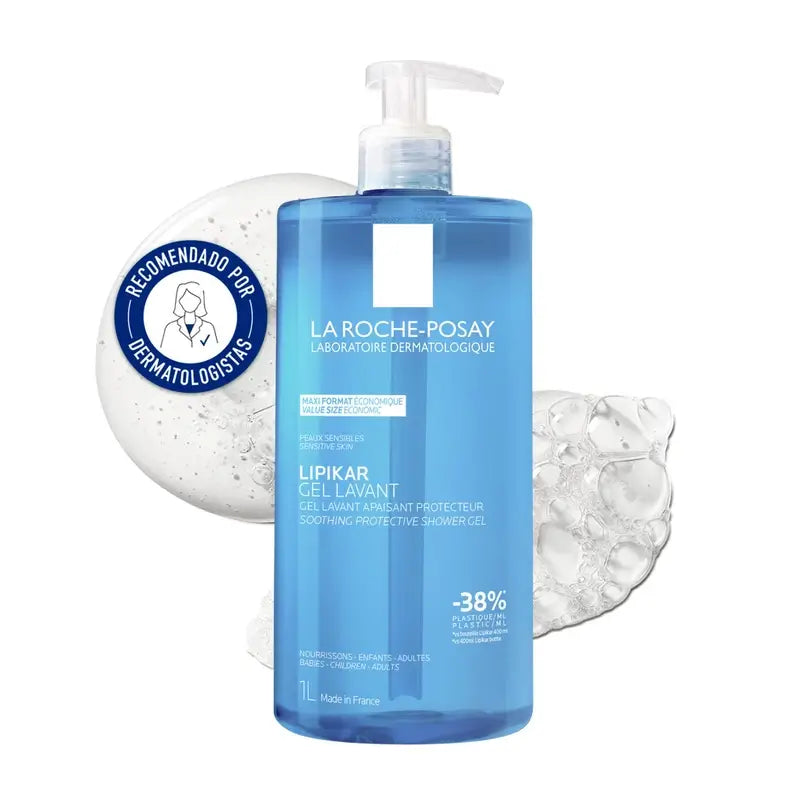 La Roche Posay Lipikar Physiological Shower Gel Suitable for Sensitive and Dry Skin , 1000 ml