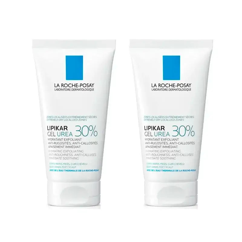 La Roche Posay Lipikar Urea Gel 30% - Moisturising Gel With Urea , Pack 2 x 50 ml