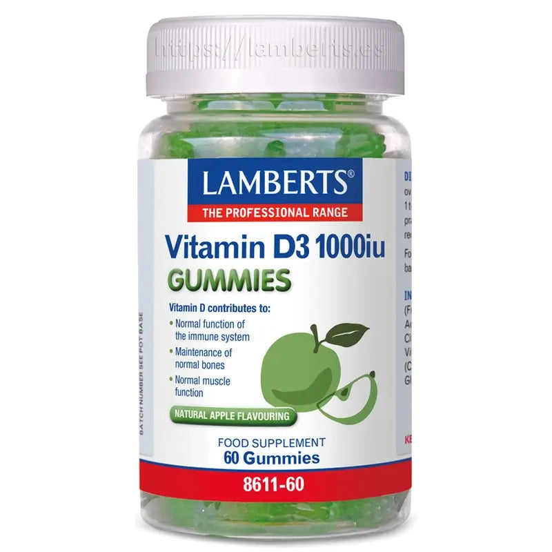 Lamberts Vitamin D3 1000 Ui , 60 gummies