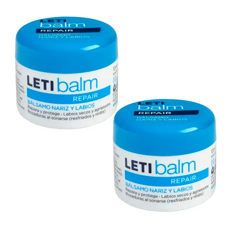Letibalm Nose & Lip Repair Balm Pack 2 x 10 ml
