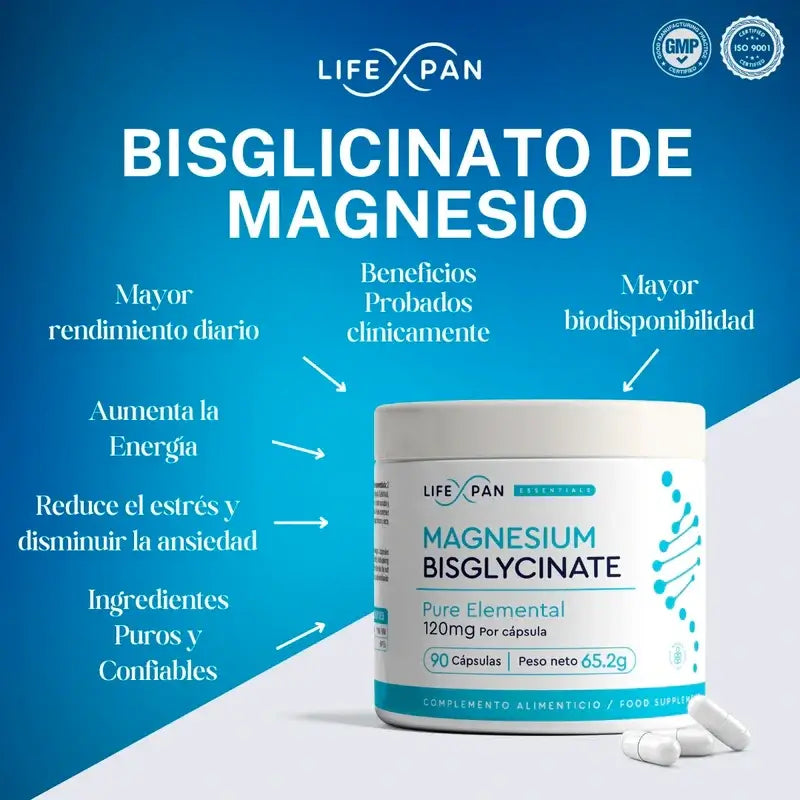Lifexpan Magnesium Bisglycinate , 90 capsules