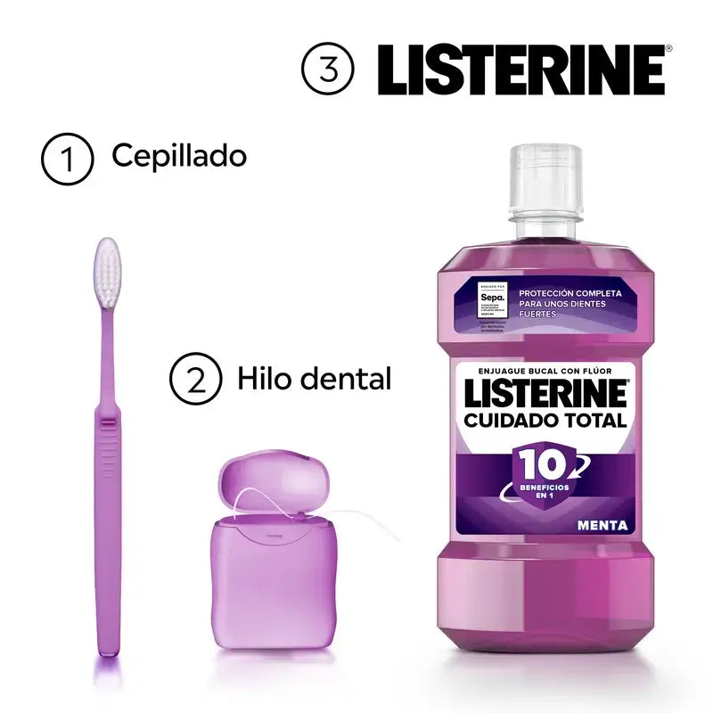 Listerine Duplo Total Care, 2 x 500Ml + Ct 95Ml