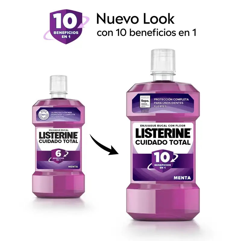 Listerine Duplo Total Care, 2 x 500Ml + Ct 95Ml