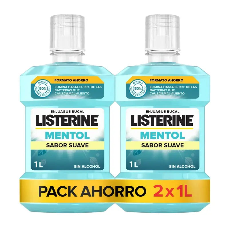 Listerine Mild Alcohol-Free Mouthwash, 2 x 1L