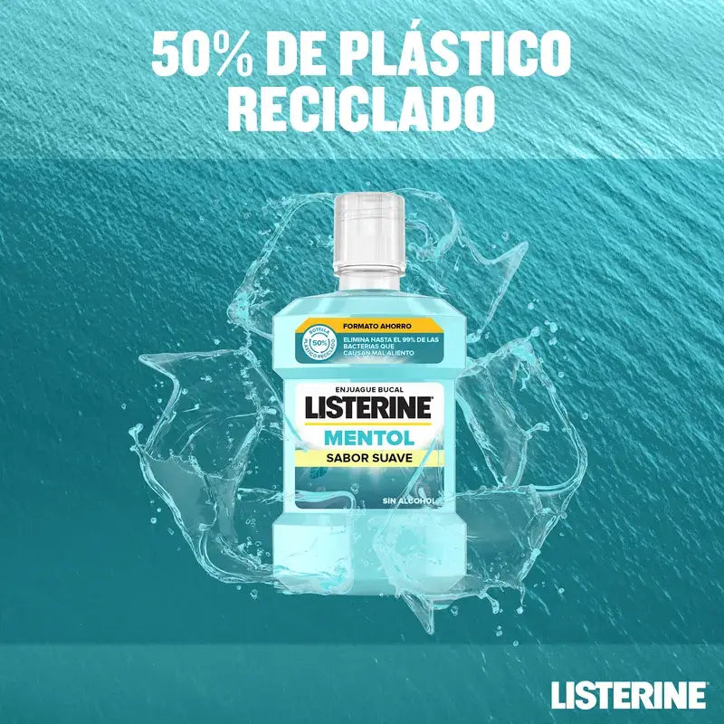 Listerine Mild Alcohol-Free Mouthwash, 2 x 1L