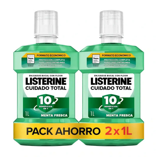Listerine Protective Mouthwash Teeth & Gums, Fresh Mint, 2X1L Pack