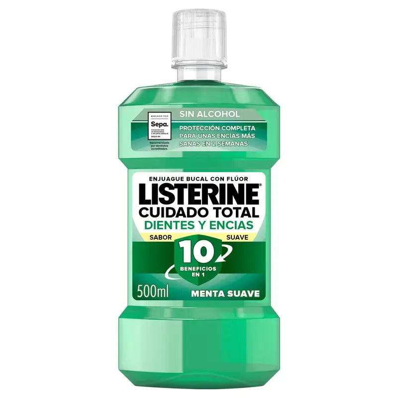 Listerine Mouthwash Alcohol-Free Mouthwash Tooth & Gum Protection, Mild Flavour, 500 Ml