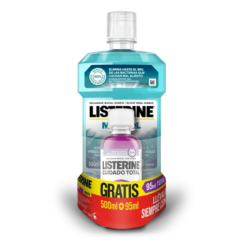 Listerine Menthol 500Ml + Ct 95Ml