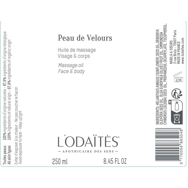 L'Odaïtès Corporal Peau De Velours - Universal Oil - Face & Body , 250 ml