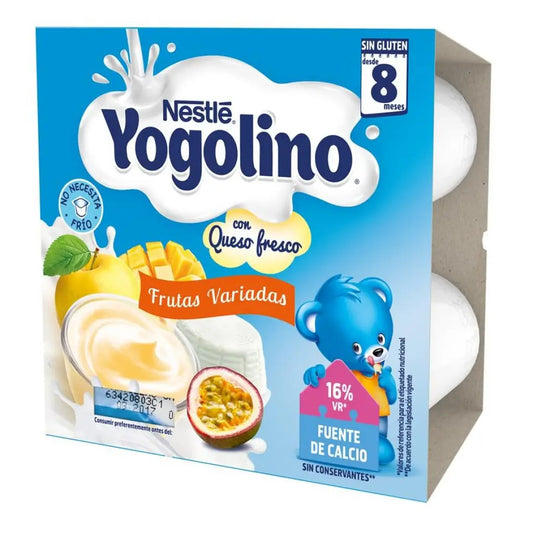 Nestlé Yogolino Assorted Fruits with Fresh Cheese 4X100g