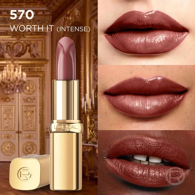 L'Oréal Paris Lipstick Color Riche Nudes Of Worth Satin Shade 570 Worth It Intense