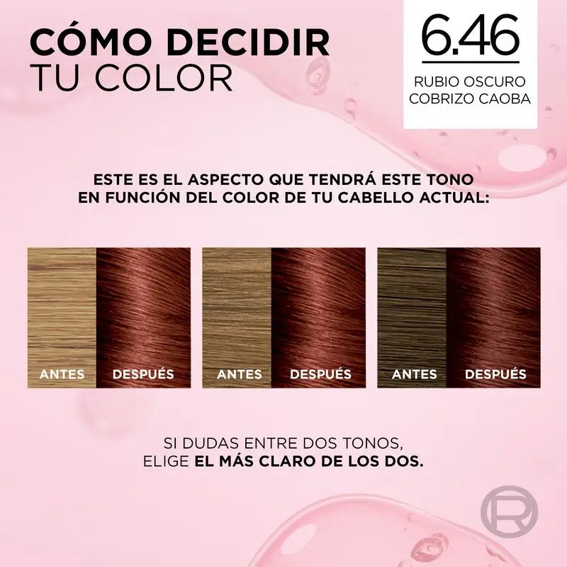 L'Oréal Paris Excellence Creme Permanent Hair Color - Shade 6.46 Auburn Copper Dark Blonde