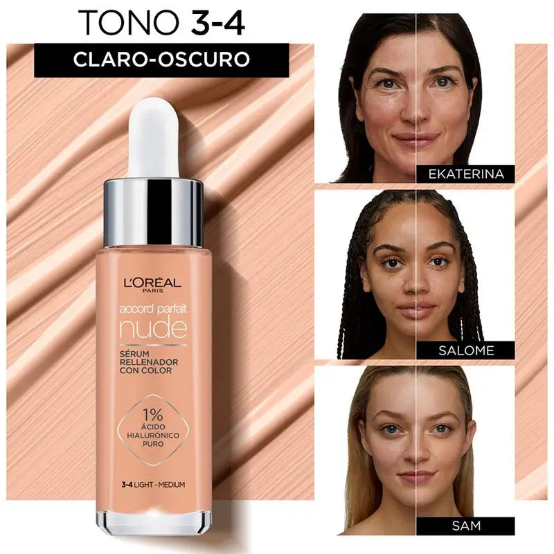 L'Oréal Paris Colour Serum Accord Parfait Tone 3-4 Light-Medium