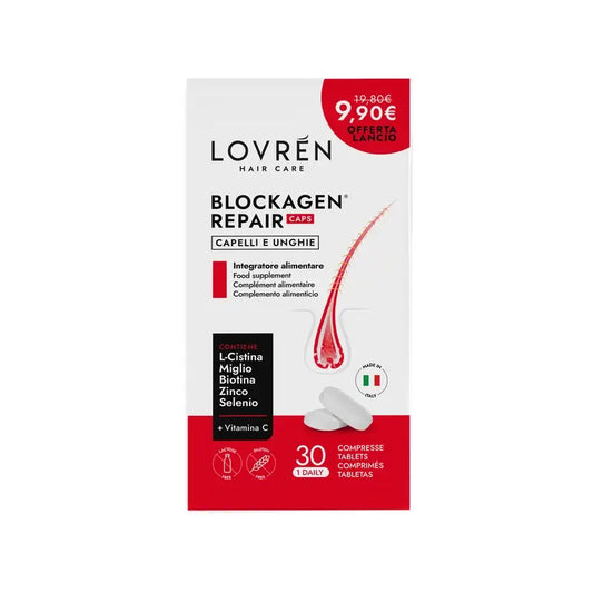 Lovrén Hair Care Blockagen Repair Caps Food Supplement, 30 Capsules