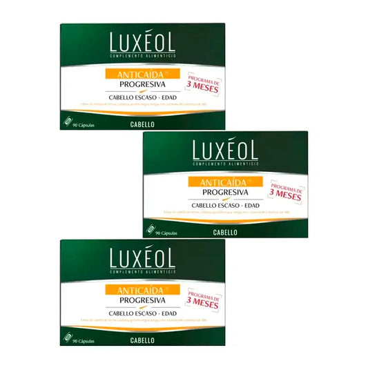 Luxeol Anticaida Progresiva, Pack 3 x 90 tablets
