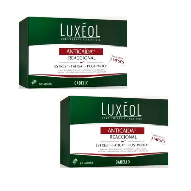 Luxeol Anticaida Reaccional, Pack 2 x 90 tablets
